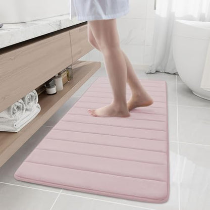Buganda Memory Foam Bath Mat 55 x 24, Ultra Soft Absorbent Bathroom Rugs