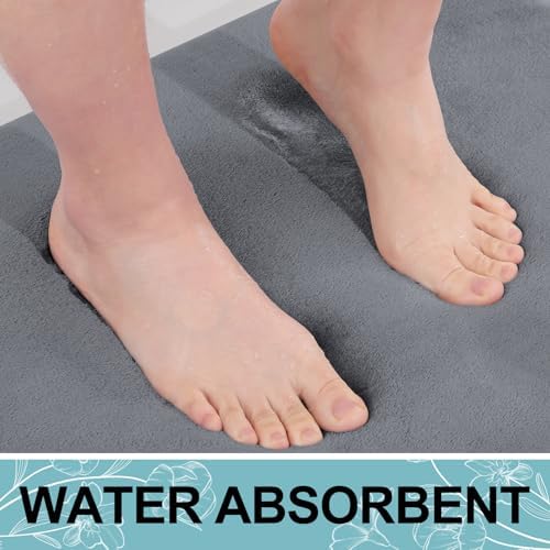 Smiry Memory Foam Bath Mat 70x24, Extra Soft and Absorbent Bathroom Rugs