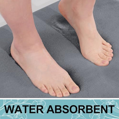 Smiry Memory Foam Bath Mat 70x24, Extra Soft and Absorbent Bathroom Rugs
