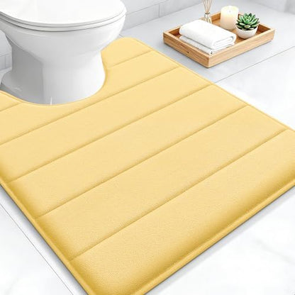 OLANLY Memory Foam Toilet Rugs U Shaped 24x20, Super Soft and Absorbent