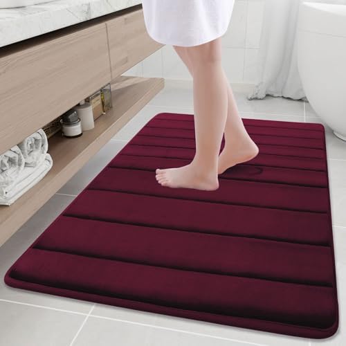 Buganda Memory Foam Bath Mat 40 x 32, Ultra Soft Absorbent Bathroom Rugs