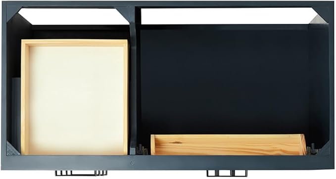 ARIEL Hepburn 42-inch Bathroom Vanity Base Cabinet,Solid Wood, 2 Soft Closing Doors, 5 Dovetail Drawers, Midnight Blue