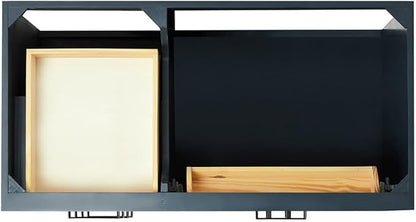 ARIEL Hepburn 42-inch Bathroom Vanity Base Cabinet,Solid Wood, 2 Soft Closing Doors, 5 Dovetail Drawers, Midnight Blue