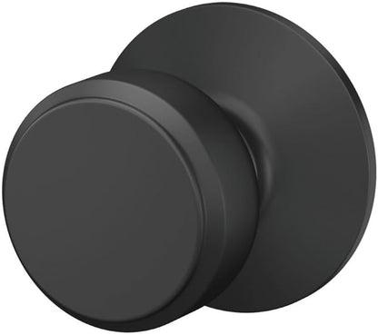 Schlage F10 BWE 622 Bowery Door Knob, Hall & Closet Passage Lock, Matte Black