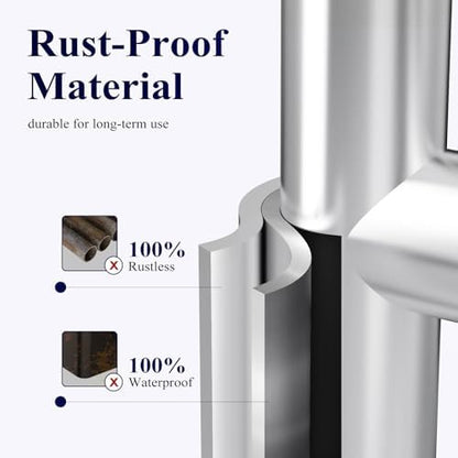 Kitsure Metal Toilet Paper Holder Free Standing, Medium, Silver