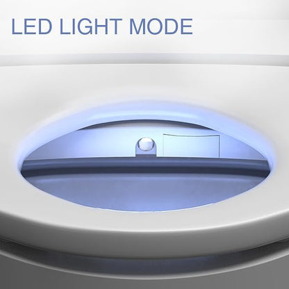 Electric Bidet Toilet Seat Elongated with Dryer – Smart Bidet Seat with Heated Seat,Warm Water Wash,Energy Saving Mode,Wireless Remote,Slow-Close Lid & Night Light