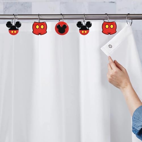 12-Piece Mouse Shower Curtain Hooks for Bathroom