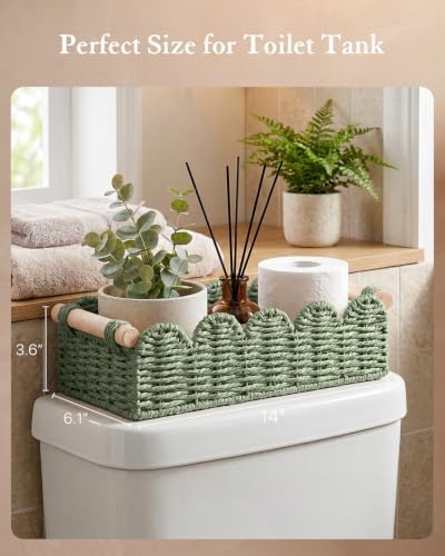 Toilet Paper Storage Basket for Toilet Tank, Bathroom Organizer