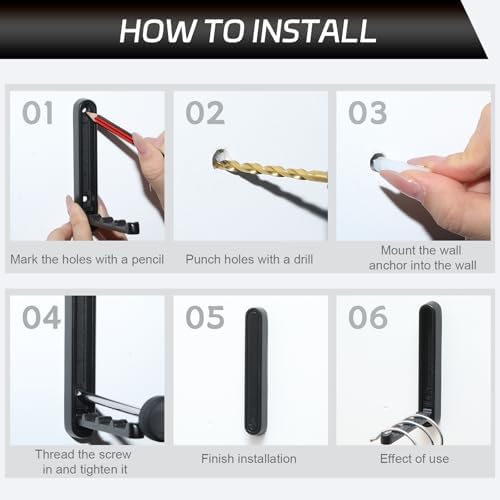 4.33 in Extended Folding Coat Hooks, 2 Pack Black Wall Hooks, Zinc Alloy