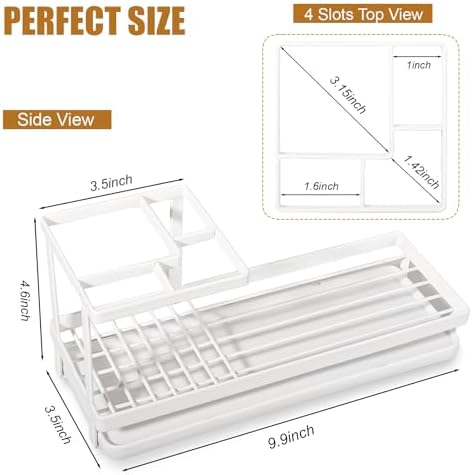 Toothbrush Holders Toothpaste Organizer Bathroom Accessories, White