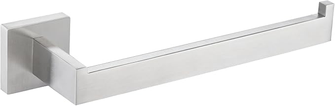 Angle Simple Hand Towel Holder Brushed Nickel, Bathroom Towel Bar 10.24" | Sturdy SUS304 Stainless Steel, Square Hanger with Open Arm, Space Saving Home Decor, Screws Mounted