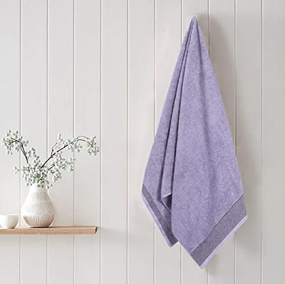 BELIZZI HOME Ultra Soft 2 Pack Oversized Cotton Bath Towels, 28x55 inches, Purple