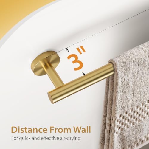 24 Inch Gold Towel Bar for Bathroom Wall Mounted,SUS304 Stainless Steel
