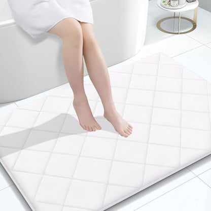 OLANLY Memory Foam Bath Mat 47x32, Ultra Soft and Absorbent Bathroom Rugs