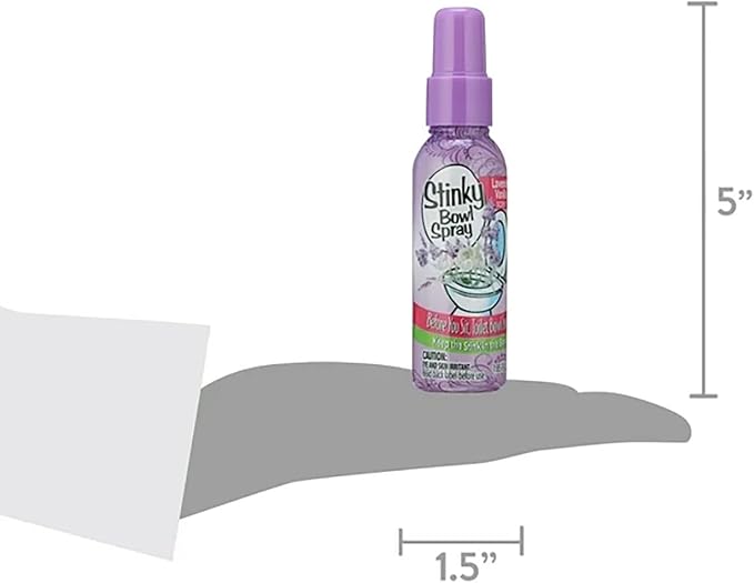 Set of 2 Stinky Bowl Spray 1.85oz - Before You Go Toilet Bathroom Deodorizer - Features Fresh Citrus Scent and Lavender Scent!