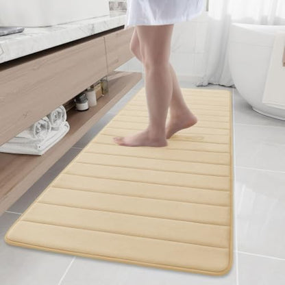Buganda Memory Foam Bath Mat 70 x 24, Ultra Soft Absorbent Bathroom Rugs