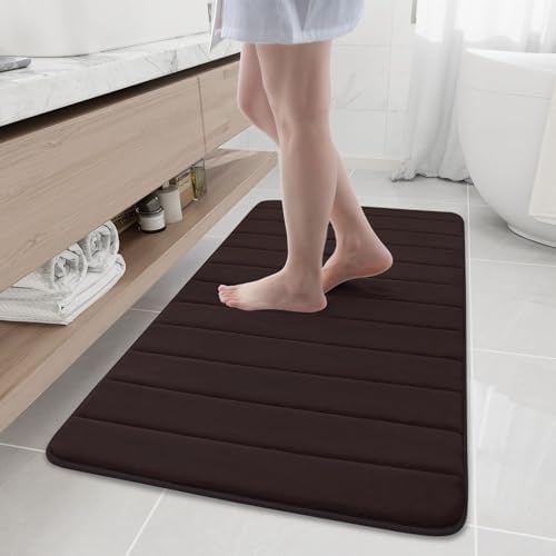 Buganda Memory Foam Bath Mat 47 x 24, Ultra Soft Absorbent Bathroom Rugs