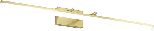 Aipsun Brushed Brass Vanity Light Fixtures 40inch Modern LED Bathroom Fixtures Gold Vanity Lighing for Bathroom Wall Light Fixtures 5500K