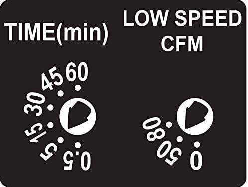 Delta BreezSlim SLM80-110DLED Adj. High Speed 80/110 CFM, Dual speed Fan/Dimmable LED Light, 7.8W/14.2W, 0.4/1.2 Sones