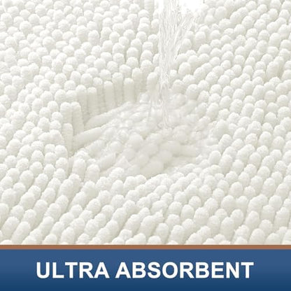 Smiry Bathroom Rugs 59X24, Luxury Chenille Extra Soft Absorbent Bath Mat