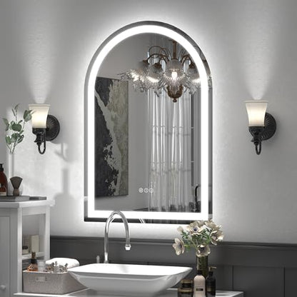 22x32 Inch Arched LED Bathroom Mirror
