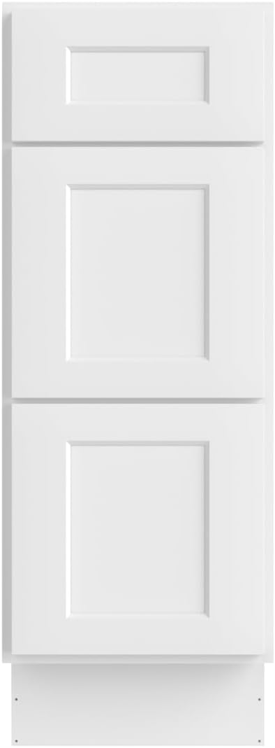 Furinno Shaker Bath Vanity Cabinet Without Top, Ready to Assemble, 21 D x 12 W x 34.5 H, White