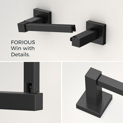 FORIOUS Toilet Paper Holder and Towel Ring Set, Bathroom Accessories Set
