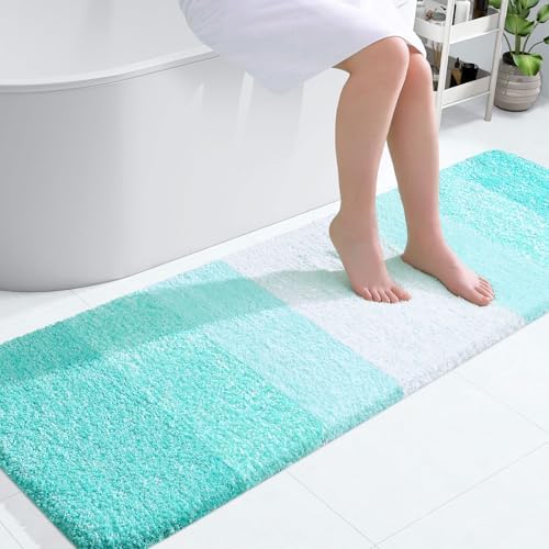 OLANLY Bathroom Runner Rug 59x20, Extra Soft Absorbent Microfiber Bath Rugs