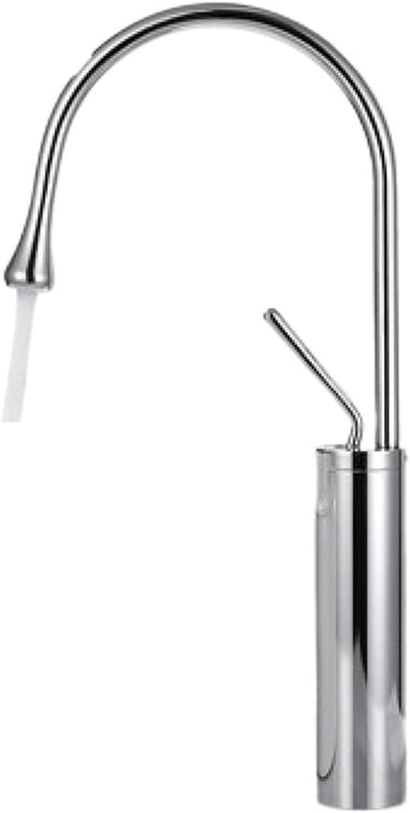 Modern Basin Faucet Brushed Gold Black Silver Faucet Deck Mounted Basin Sink Tap Mixer Hot Cold Brass Tap for Bathroom(Electroplated Tall)