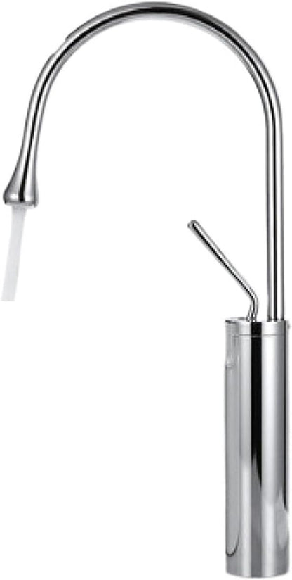 Modern Basin Faucet Brushed Gold Black Silver Faucet Deck Mounted Basin Sink Tap Mixer Hot Cold Brass Tap for Bathroom(Electroplated Tall)