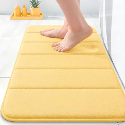 OLANLY Memory Foam Bath Mat 35x16, Super Soft and Absorbent Bathroom Rugs