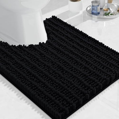 Arotive Toilet Rugs U-Shaped 24x20, Soft Absorbent Chenille Shaggy Bath Mat