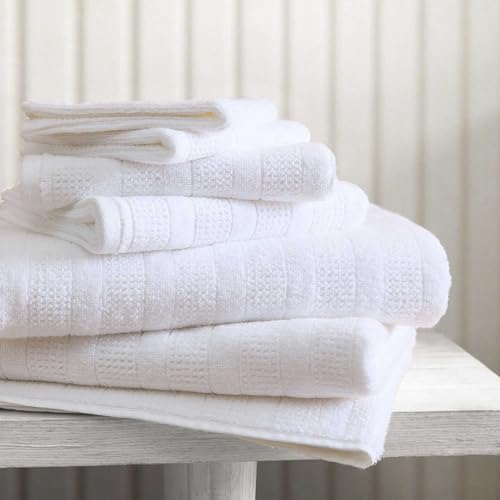 Martha Stewart - Cotton Bath Towel Set, Soft & Absorbent Towels, 6 Pack