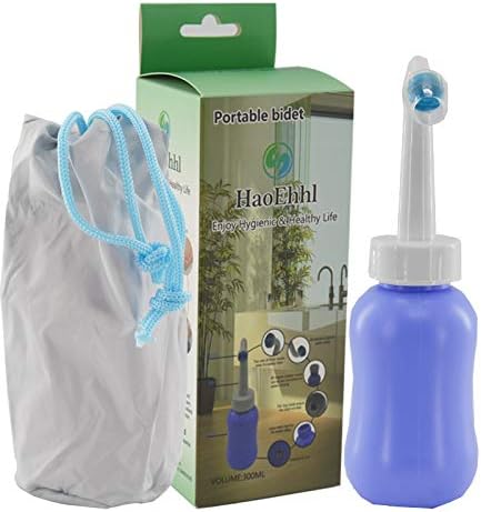 Upside Down Bidet for Postpartum Care, Old People&Child Cleansing.Portable Bidet Sprayer and Travel Bidet with Hand Held Bidet Bottle for Personal Cleansing (S, purple)