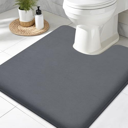 Smiry Memory Foam Toilet Rugs 24x24, Extra Soft Absorbent Bathroom Rugs