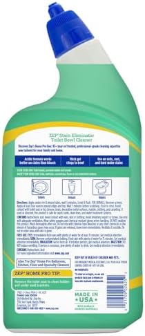 Zep Home Pro Pro-Strength Stain Eliminator Toilet Bowl Cleaner - 24 FL OZ (2 Pack) - Dissolves Tough Limesacle and Rust Stains