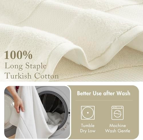 Madison Park 100% Turkish Cotton 600 GSM Bath Towel Set, 6 Piece, Natural