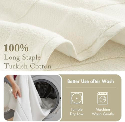 Madison Park 100% Turkish Cotton 600 GSM Bath Towel Set, 6 Piece, Natural
