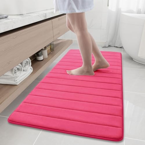 Buganda Memory Foam Bath Mat 60 x 24, Ultra Soft Absorbent Bathroom Rugs
