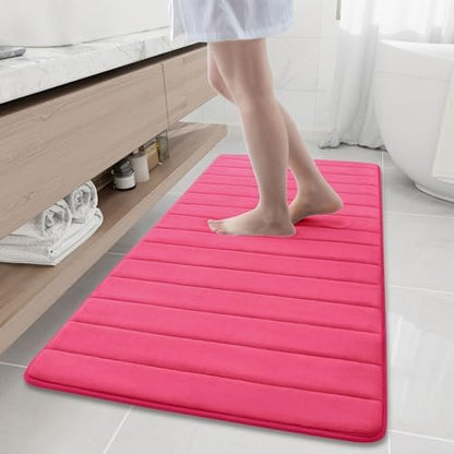 Buganda Memory Foam Bath Mat 60 x 24, Ultra Soft Absorbent Bathroom Rugs