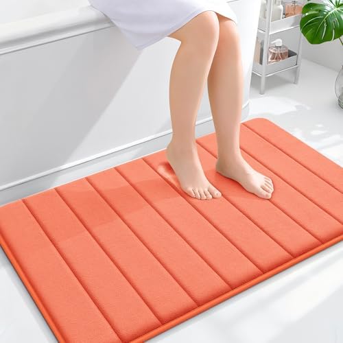 OLANLY Memory Foam Large Bath Mat 40x24, Super Soft Absorbent Bathroom Rugs