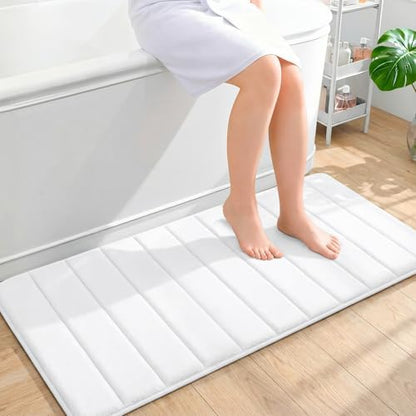 OLANLY Memory Foam Long Bathroom Rugs Runner 44x20, Super Soft Absorbent