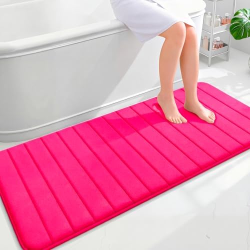 OLANLY Memory Foam Long Bathroom Rugs Runner 59x24, Super Soft Absorbent
