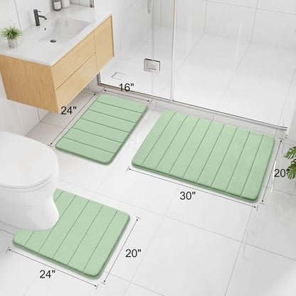 Buganda Memory Foam Bath Mat 70 x 34, Ultra Soft Absorbent Bathroom Rugs