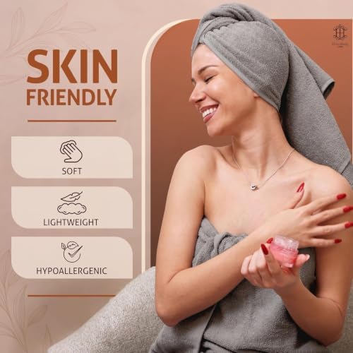CORE 4-Piece Cotton Bath Towels for Bathroom | Value Pack, Soft, Absorbent, Quick-Dry, Lightweight, Minimalist, 27x54 in, Steel Grey