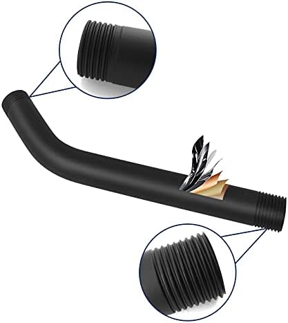 NearMoon Shower Arm with Flange, Made of 304 Stainless Steel Shower Extension Extender Pipe, Wall-Mounted for Fixed Bathroom Showerhead, Never Rust (8 Inch, Matte Black)