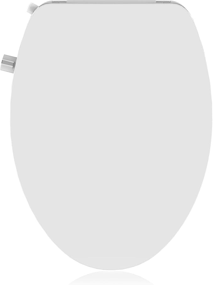 Garvee Non-Electric Bidet Toilet Seat for Round Toilets | Dual Nozzle System, Manual Control, Cold Water Bidet Attachment, Easy to Install, White