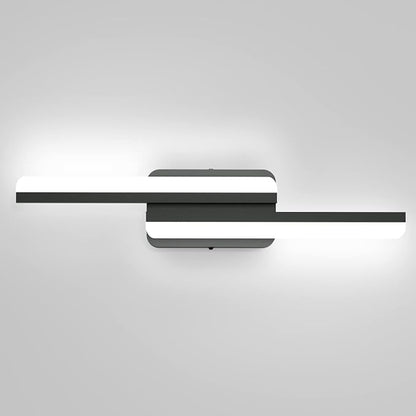 Ralbay Modern LED Black Vanity Light 24inch 24W Frosted Aluminum LED Matte Black Vanity Light for Bathroom Lighting Fixtures White Light 6000K