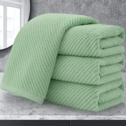 VOOVA & MOVAS Hand Towels 4PC, 100% Cotton, 18x28 in, Sage Green