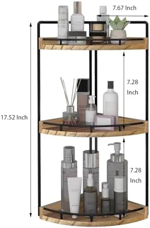 Dorhors Corner Bathroom Organizer Countertop,Vanity Counter Storage Shelf